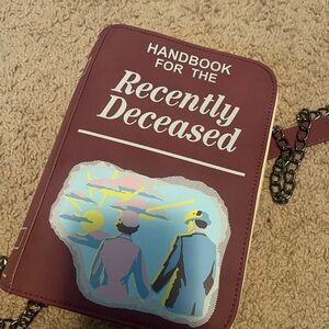 Beetlejuice Bioworld Handbook for the recently deceased crossbody bag